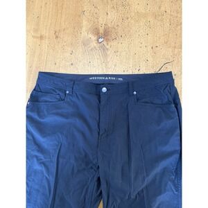 Western Rise Pants Mens 40x28 Black Evolution Stretch Travel Hiking Golf